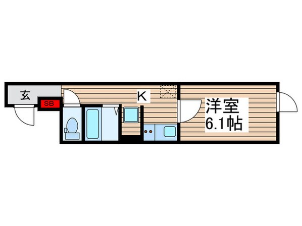 Meldia Residential北千住の物件間取画像